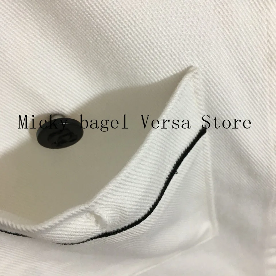 

21 luxury design high-end letter printing fashion long sleeve women's jacket temperament Versatile Single breasted denim jacket