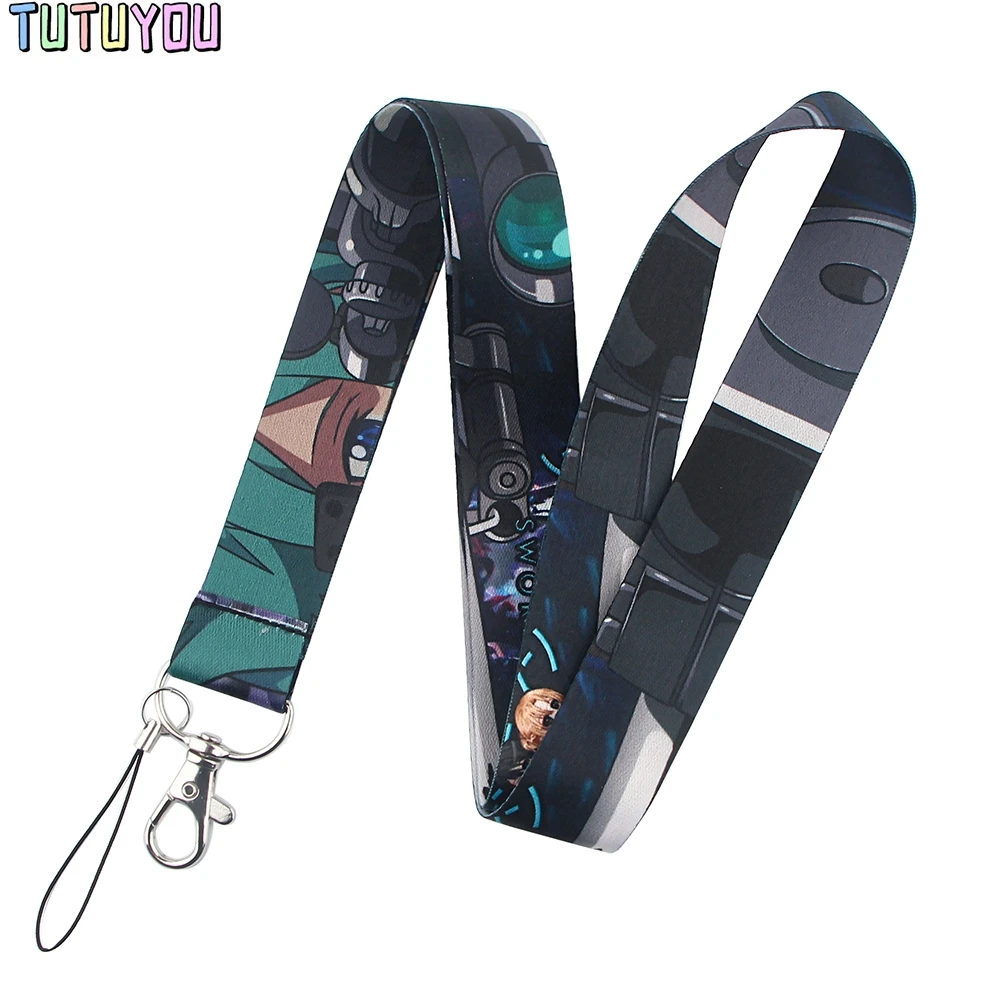 PC2477 аниме девочка мультфильм значки Стиль любителей брелок Шнур Шейный ремень