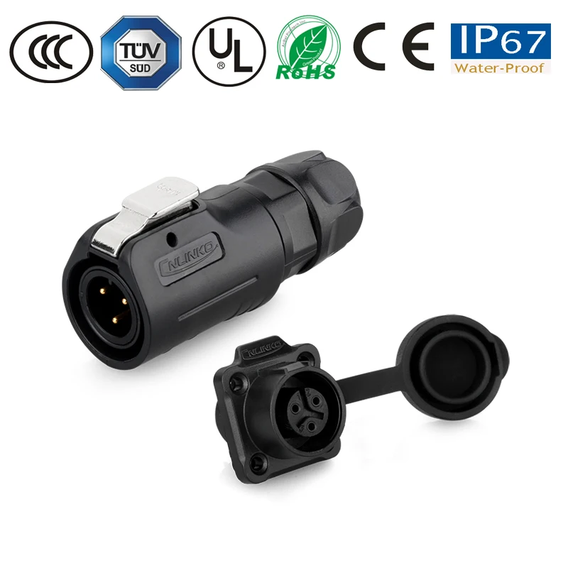 IP67 M12 2/3/4/5/6/7/8 контактный водонепроницаемый разъем спаянного круговой с разъемом