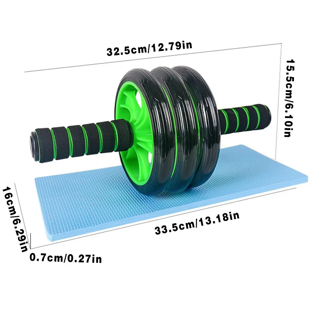 

Ab Roller Three Wheel No Noise Abdominal Wheel Ab Roller Stretch Trainer For Arm Waist Leg Exercise Gym Fitness Equipment