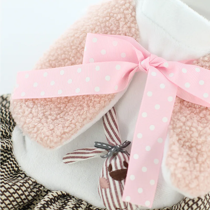 Модная Роскошная Одежда для собак зимнее платье домашних животных милой девушки