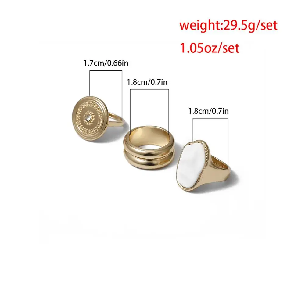 JShine панк Двухслойное золотистое металлическое кольцо 2020 Новые Модные Ретро