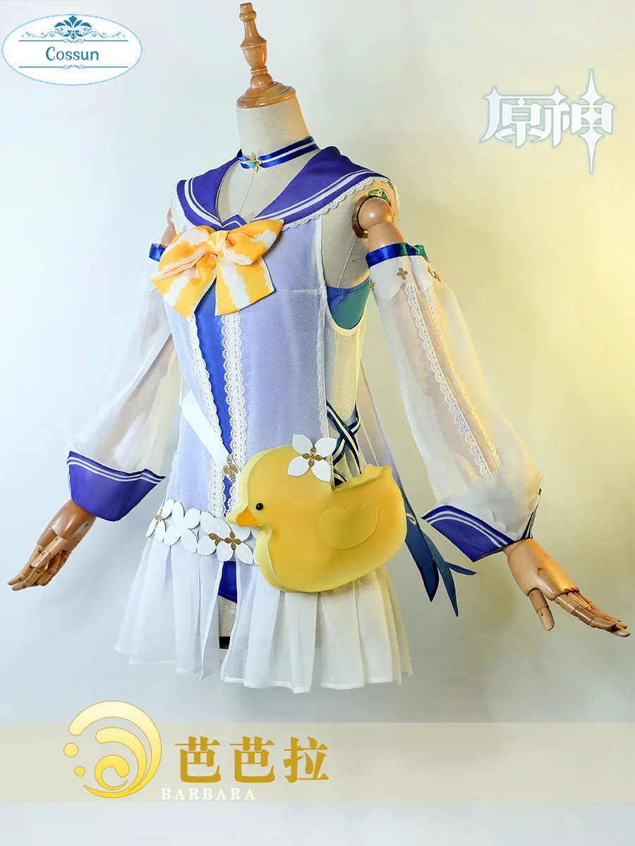 

Anime! Genshin Impact Barbara Shining Concerto Swimsuit Lovely Uniform Cosplay Costume Halloween Party Outfit Swimwear Women NEW