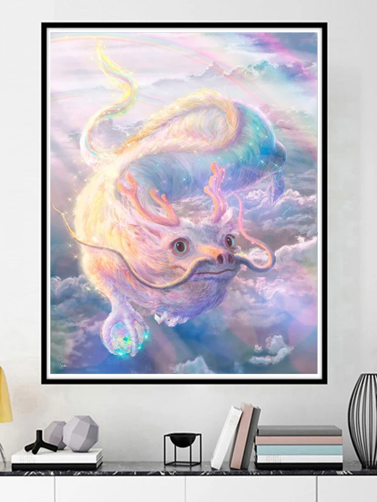 

Набор для алмазной живописи SenyuArt 5D, картина с изображением блестящего белого граната, квадрата, стразы, домашний декор