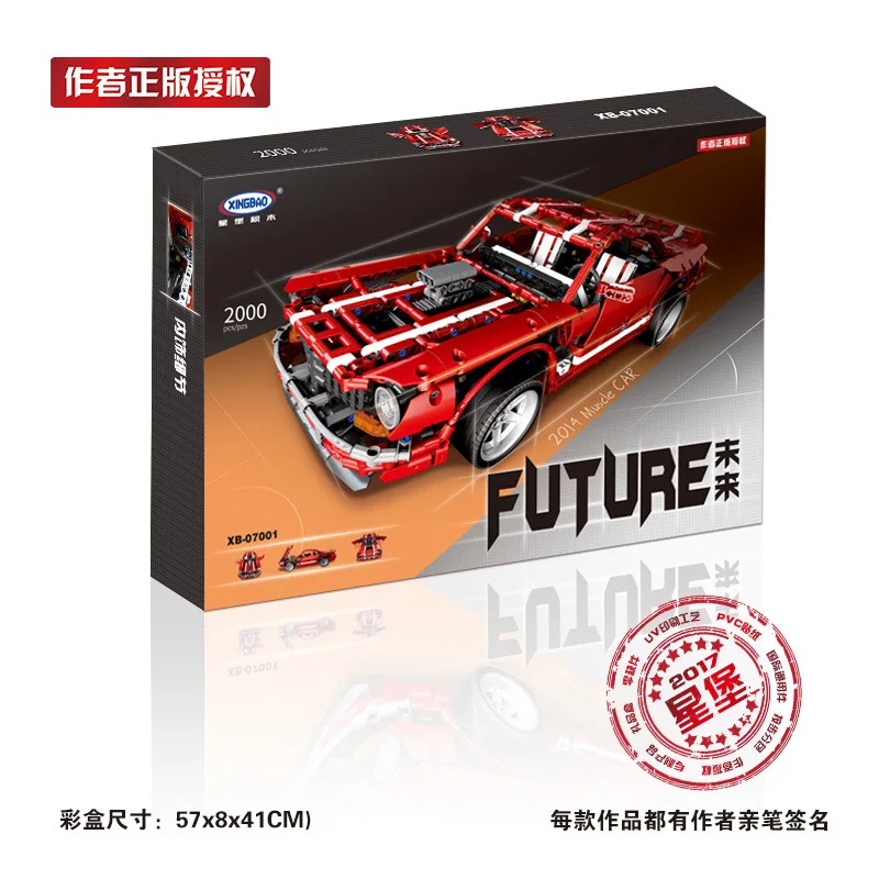 

XingBao 07001 Creative MOC Series The 2014 Muscle Car Set children Educational Building Blocks Bricks Birthday Gifts Toy Model