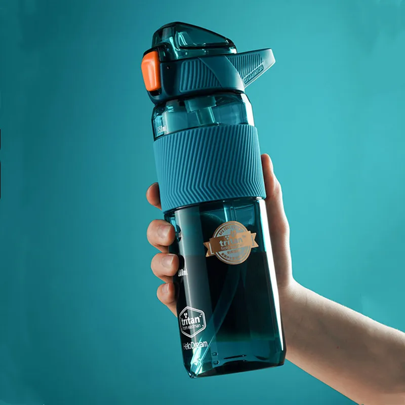 

750ml/1000ml/1600ml Tritan Material Water Bottle With Straw Eco-Friendly Durable Gym Fitness Outdoor Sport Shaker Drink Bottle
