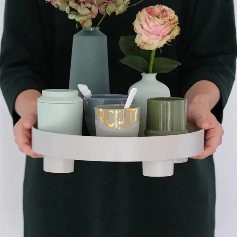 Многофункциональное блюдо для чая и еды круглая сервировочная тарелка напитков