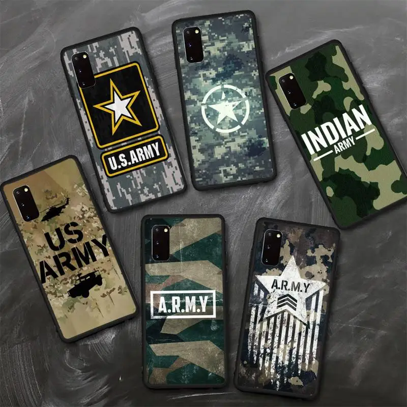 

Camouflage Military Phone Case TPU For Samsung S6 S7 S8 S9 S10 plus S20 S21 S30ultrs Fundas Cover