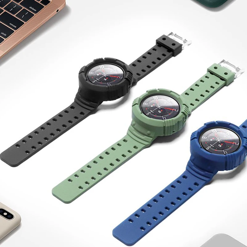 

Soft Protect Cover Strap For amazfit sport watch 3 Bracelet For For amazfit watch 3 Accessorie Bumper Case