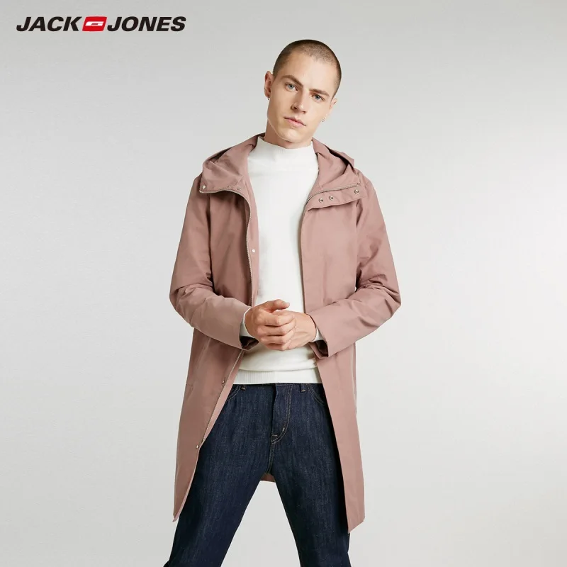 JackJones Men's Business Style Hooded Coat Casual Jacket Long 218321553 | Мужская одежда