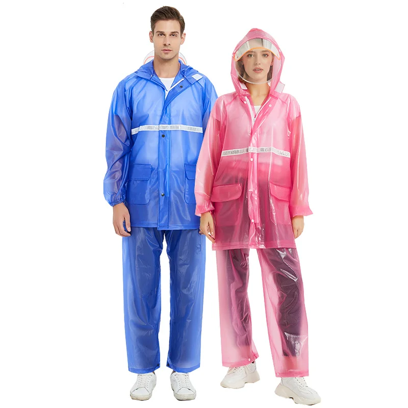 Прозрачный уличный плащ утолщенный водонепроницаемый для мужчин езды на