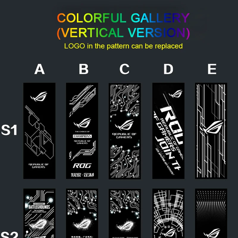 

Custom Picture For Chassis Power Bin Baffle DIY Custom CPU Backplane RGB Computer Side Panel