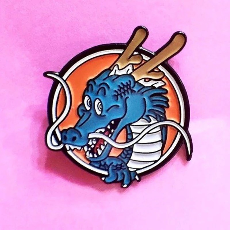 

Classic Anime DBZ Shenron Dragon Enamel Brooch Pin Backpack Hat Bag Lapel Pins Badges Women Men's Fashion Jewelry Accessories
