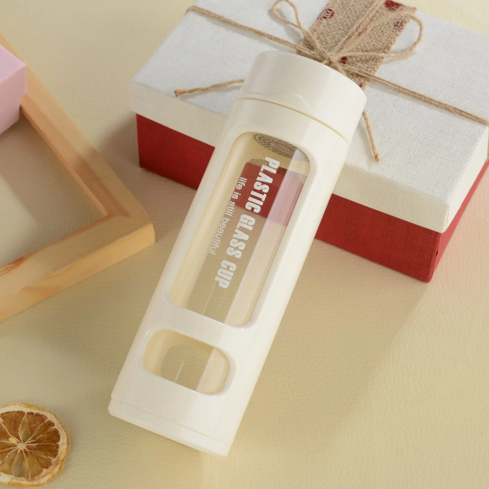 

400ML Smash Proof Glass Water Bottle Portable Leakproof Sport Water Cup Cycling Camping School Thermos Bottle For Adult Kid
