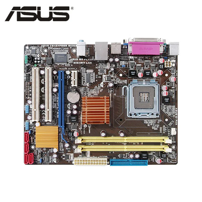 

LGA 775 ASUS P5QPL-AM Motherboard For Intel G41 DDR2 P5QPL AM Desktop PC Mainboard uATX USB2.0 PCI-E X16 Systemboard Plate Used