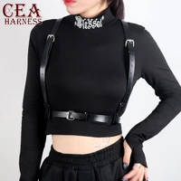 cea faux leather gothic belt sexy harness woman goth accessories for clothing punk bondage lingerie top chest garter belt outdoo