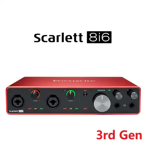Focusrite scarlett 8i6 3rd gen - купить недорого | AliExpress