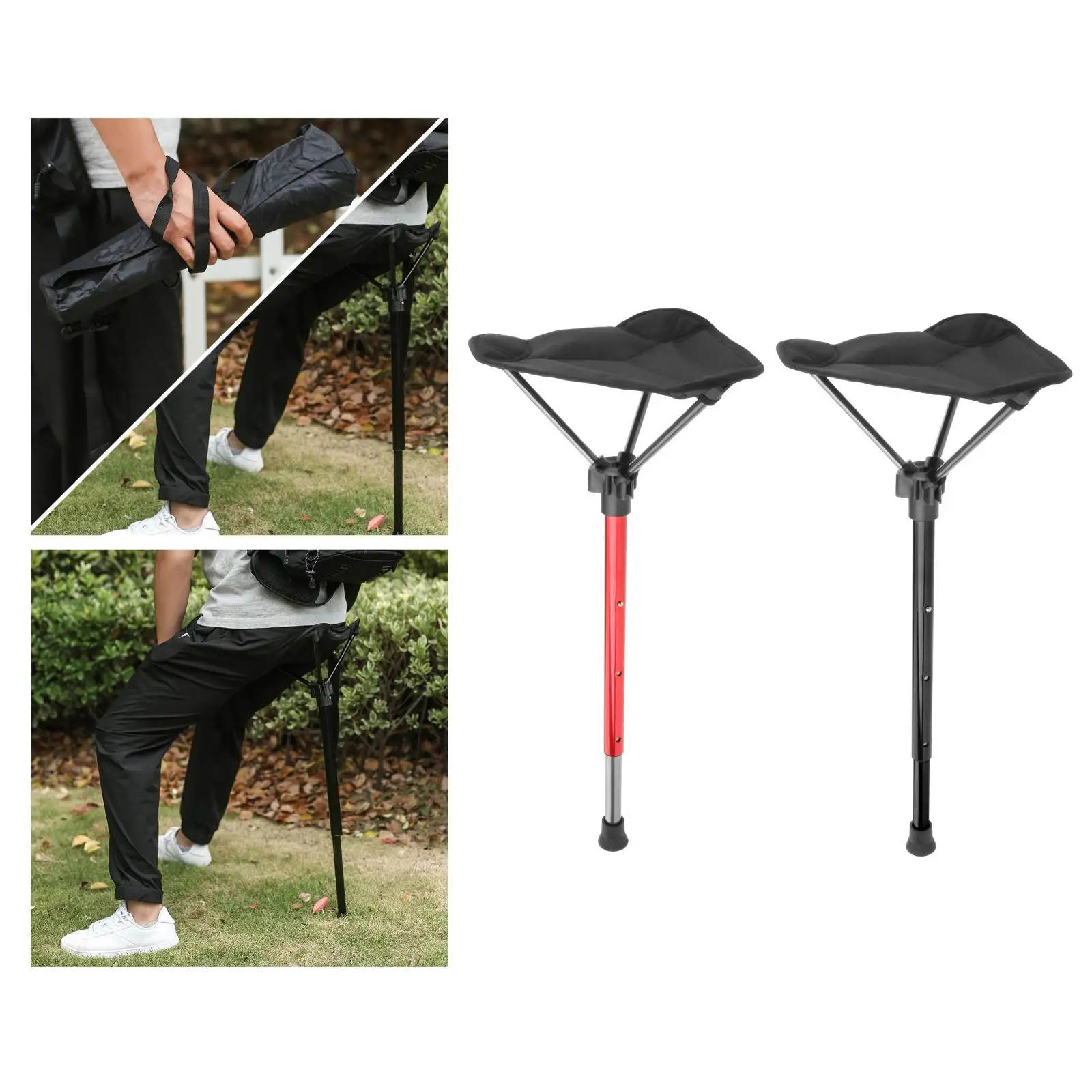 

Folding Stool Slacker Chair Barbecue Single Legged Padded Cushion Seat