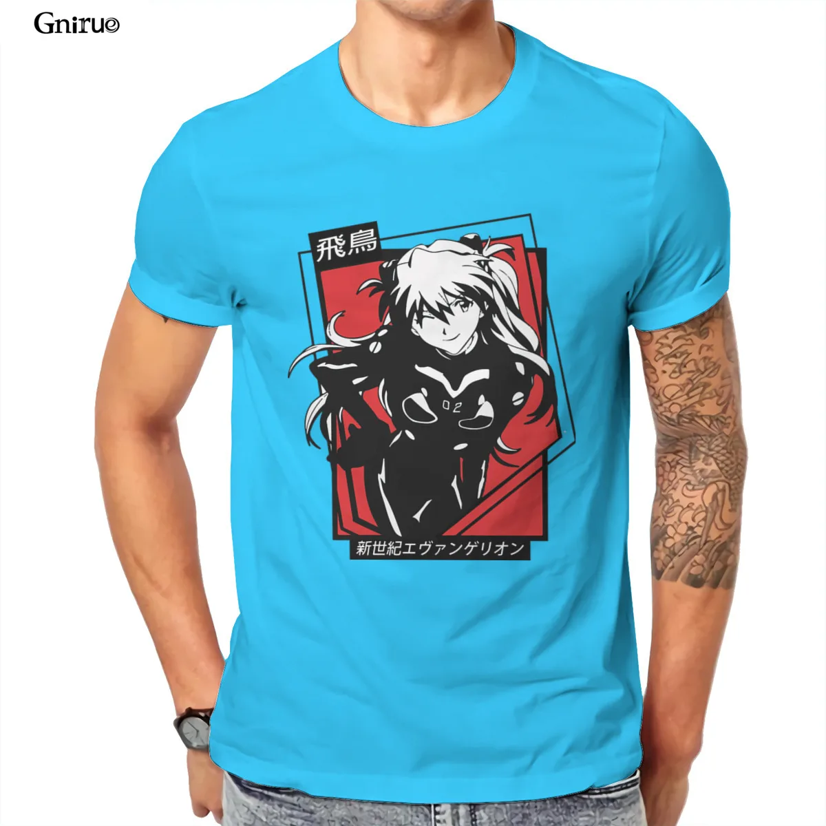 

Wholesale Asuka 80s Retro Anime White Pink Streetwear Kawaii Tees 108663