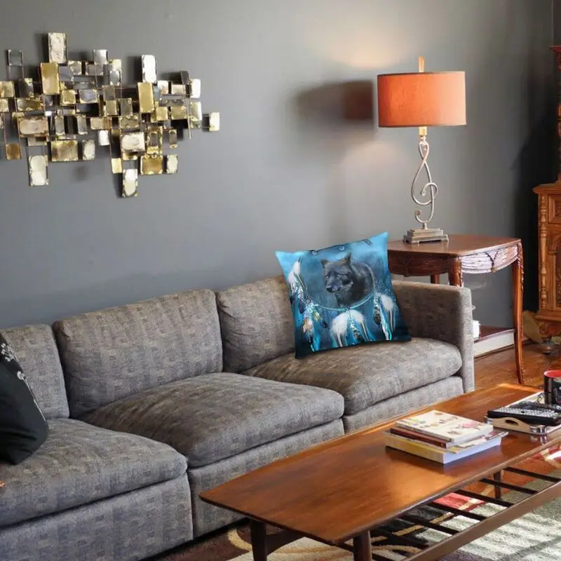 Модная наволочка с волком для домашней декоративной подушки 40x40 дивана | Дом и сад