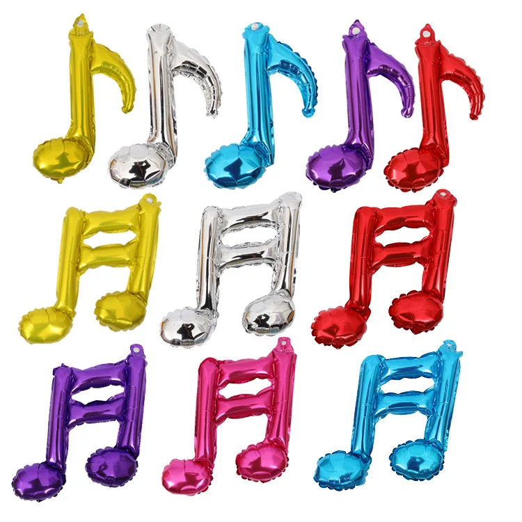 

Musical Notes Foil Mylar Balloons Happy Birthday Party Inflatable Globos Wedding Decorations Supplies Helium Balloon Kids Toys