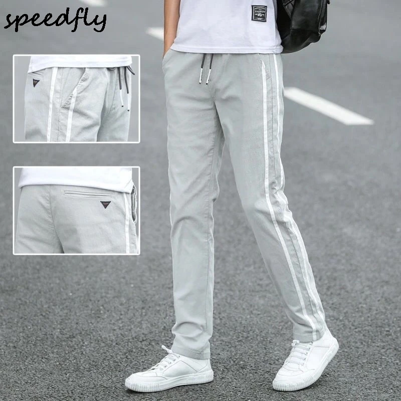 

Summer Men's Pants Smart Casual Sports Breathable Pants Business Male Elastic Design Classic Full Length Trousers Large