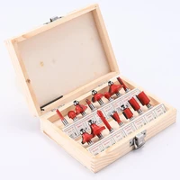 15 pcs milling cutter kits for wood router woodworking electric trimmer wood milling engraving slotting trimming machine
