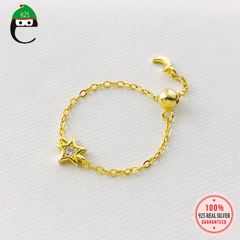 

Кольцо женское из серебра 925 пробы, с цепочкой, DA2034