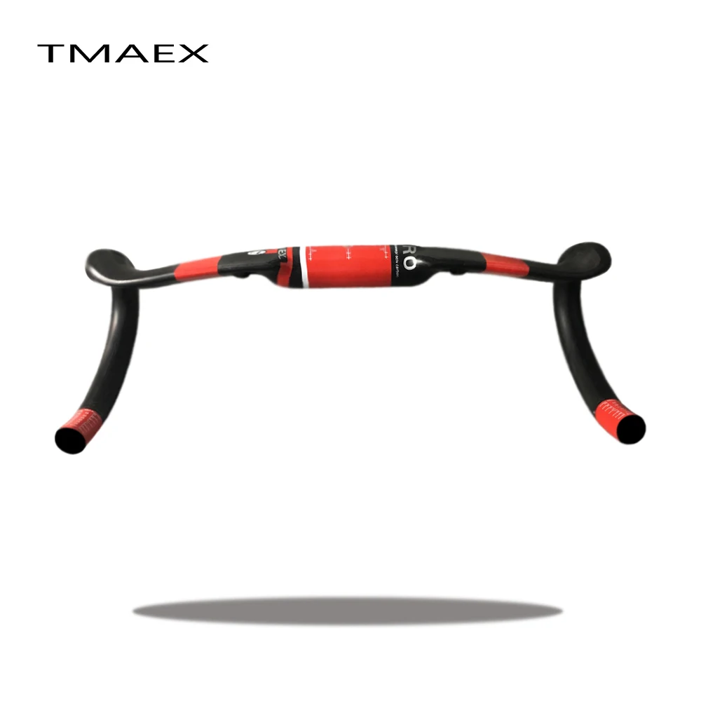 TMAEX полный углеродное волокно руль для велосипеда красный UD матовый шоссейного 31