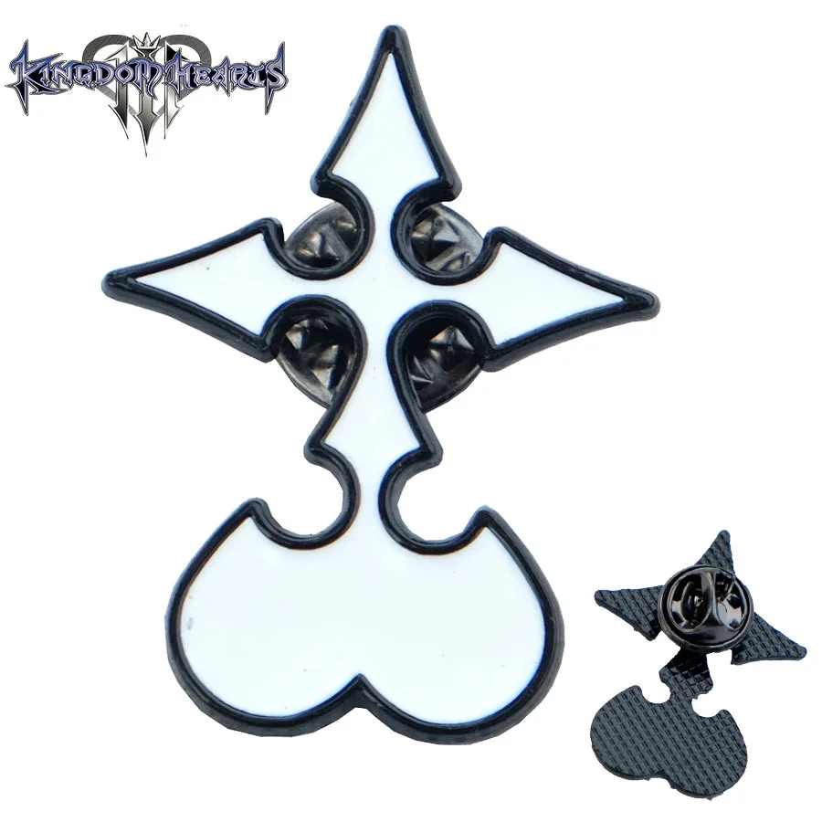heartless pin 8 стилей Королевство Сердца булавка брошь для одежды рюкзак значки Сора сердце keyblade цинковый сплав воротник булавка Косплей коллекция подарок - Окраска металла: heartless pin