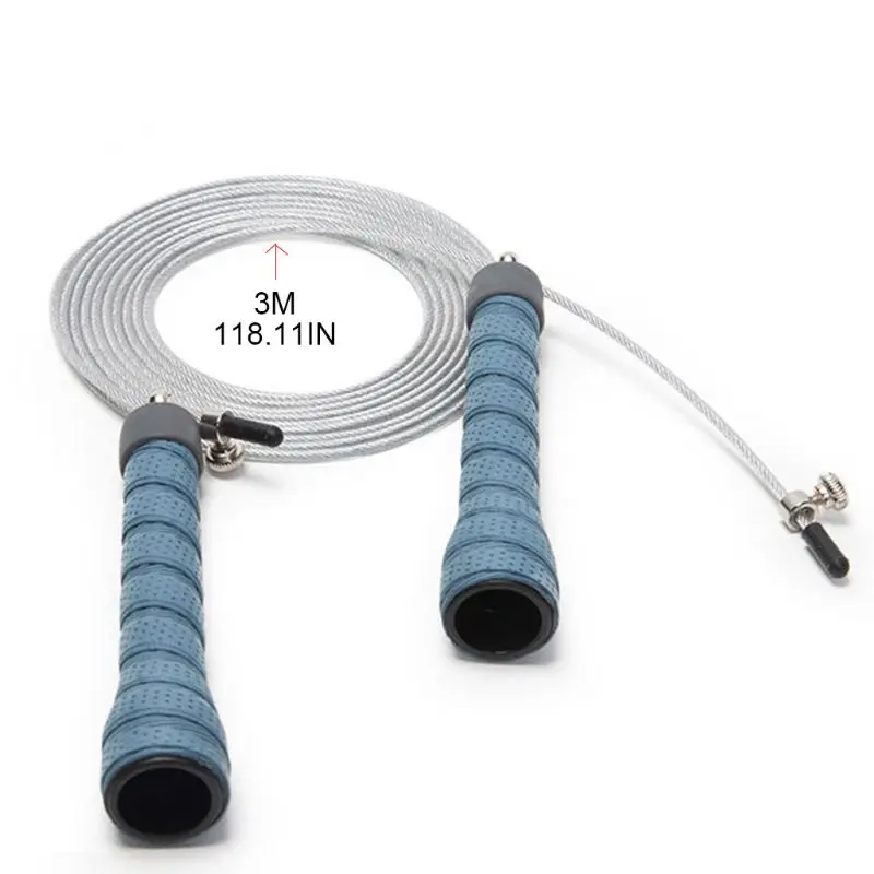 

Unisex Durable Wire Skipping Jump Rope Adjustable with Foam Handle Multipurpose for Fitness Exercise Workout Home Gym Equipment