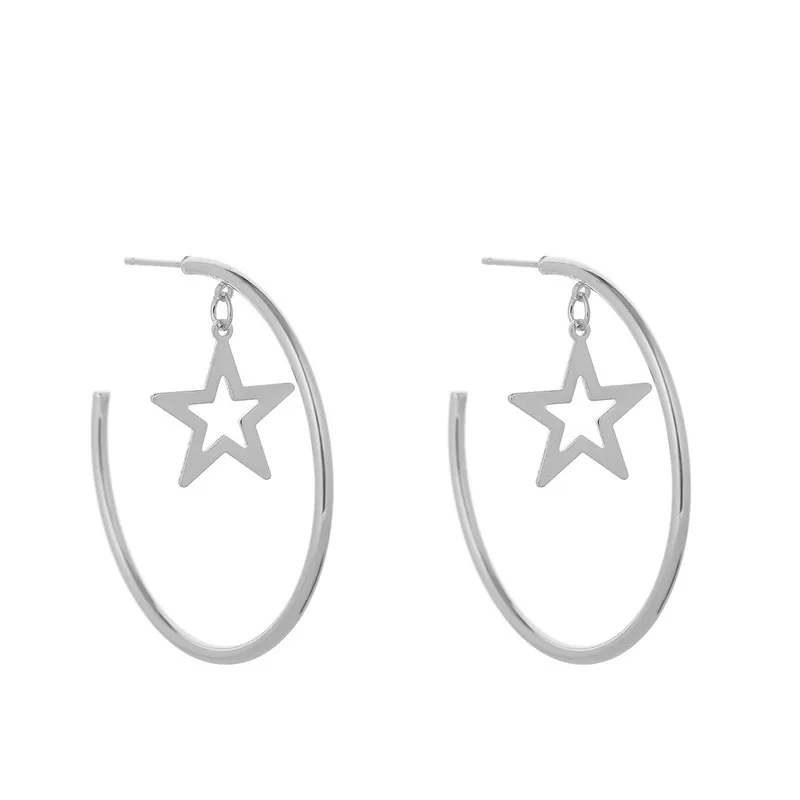 

Abayabay Moon Drop Earring Women Stud Earrings Star Girls European Yellow Gold Color Lovers Trendy Jewelry Kolczyki Pendientes