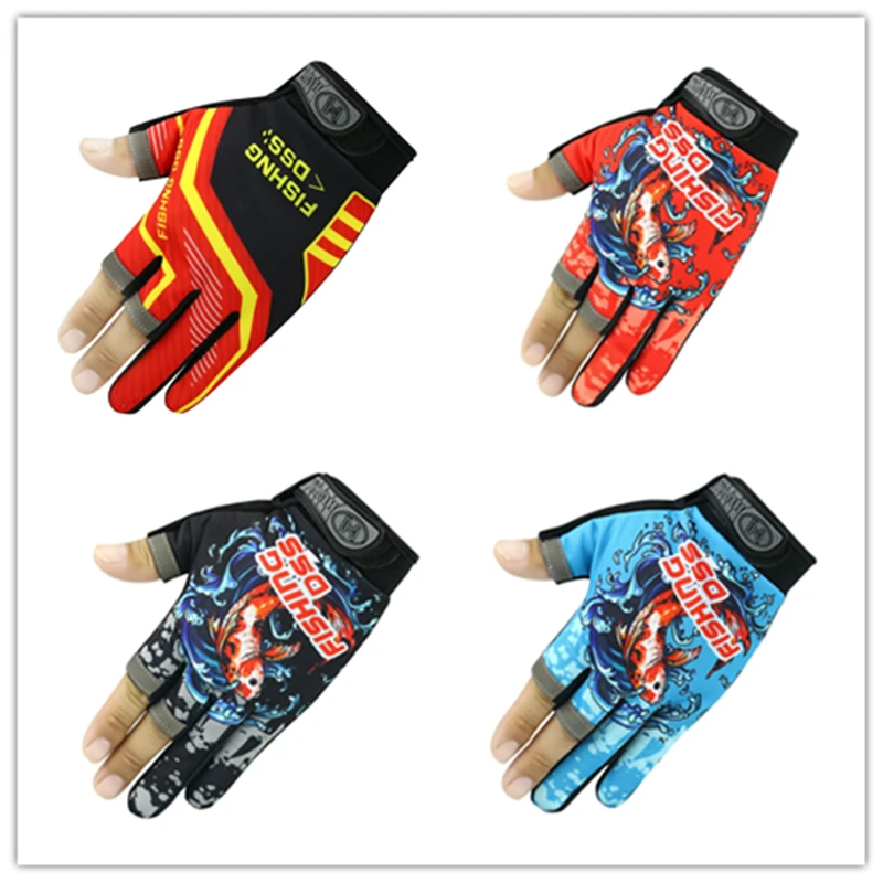 Уличные спортивные перчатки для рыбалки дышащие теплые анти-порезные прочные с