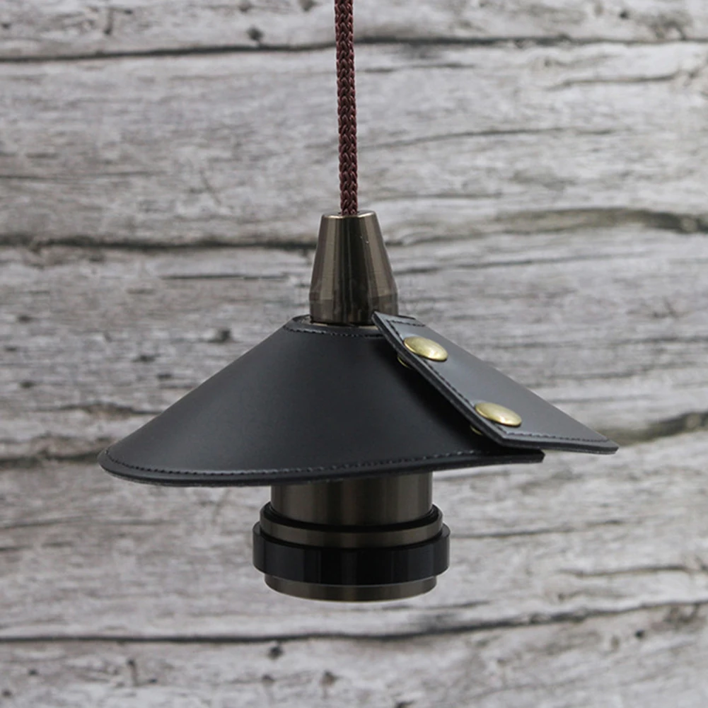 

Vintage PU Leather Lamp Shade Cover Retro Light Pendent Lampshade Decoration Bedroom Household Bulb Dustproof Fixture Accessory