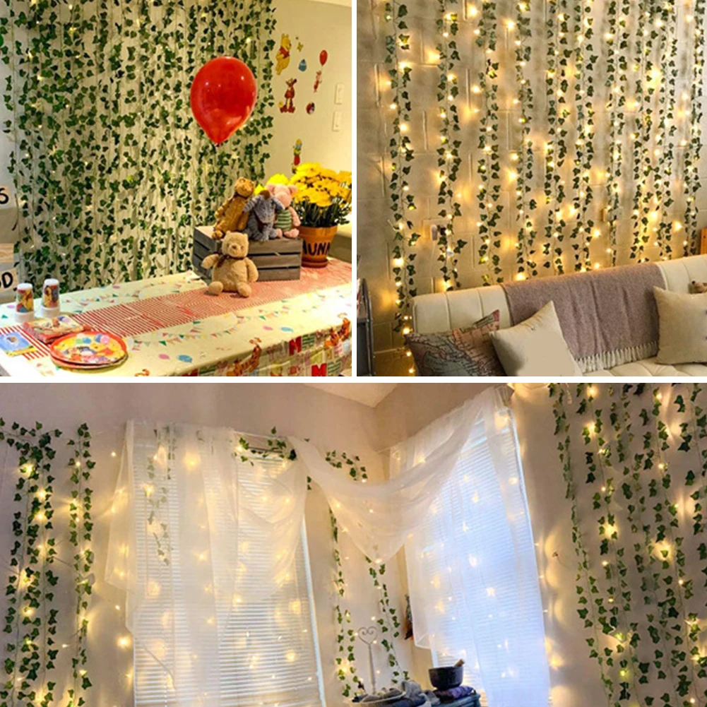 Искусственный Плющ 2 м гирлянда искусственные листья растения лоза с 20