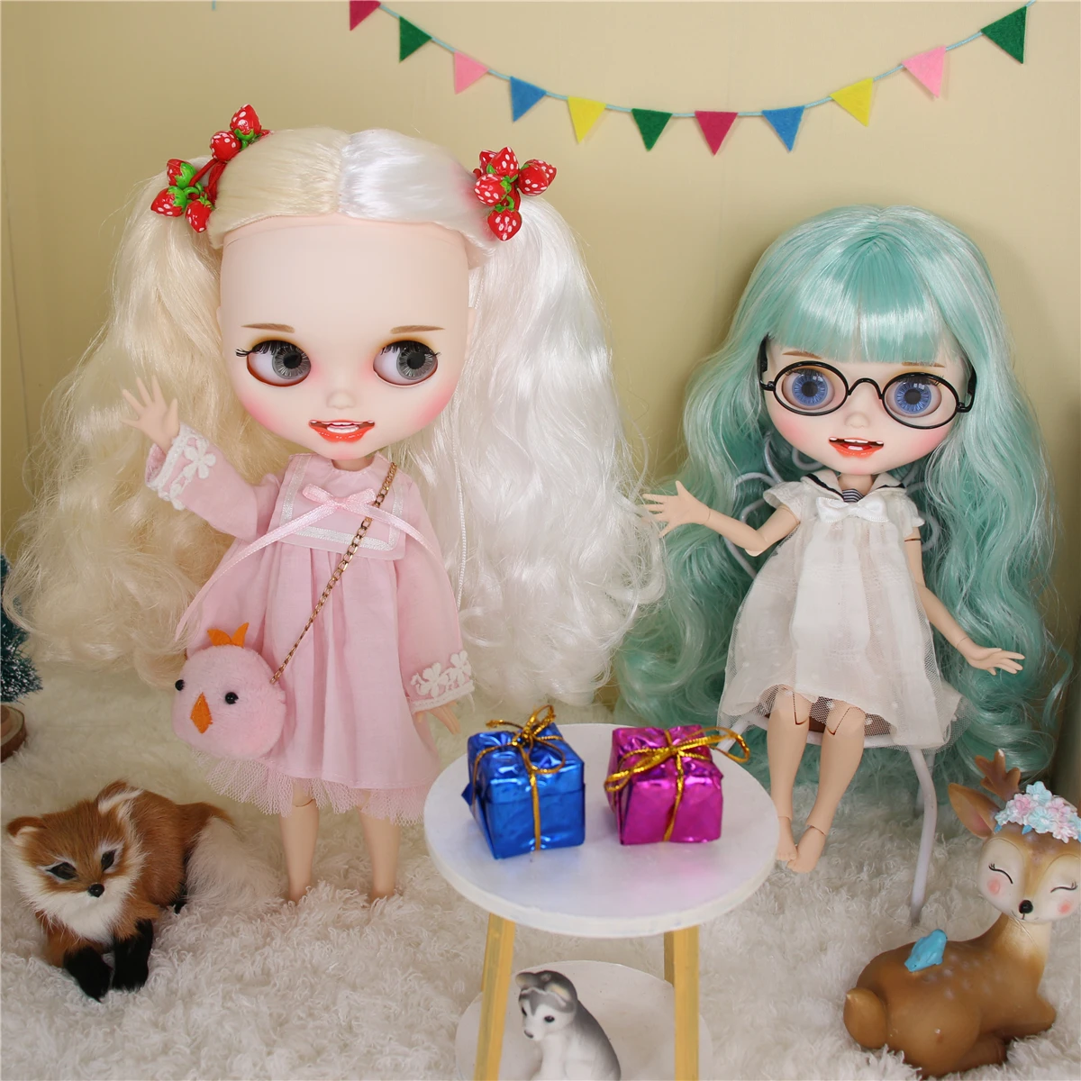 

DBS ICY blyth doll 1/6 anime toy 30cm bjd matte face joint body smiling face with eyebrow custom doll with clothes shoes girls