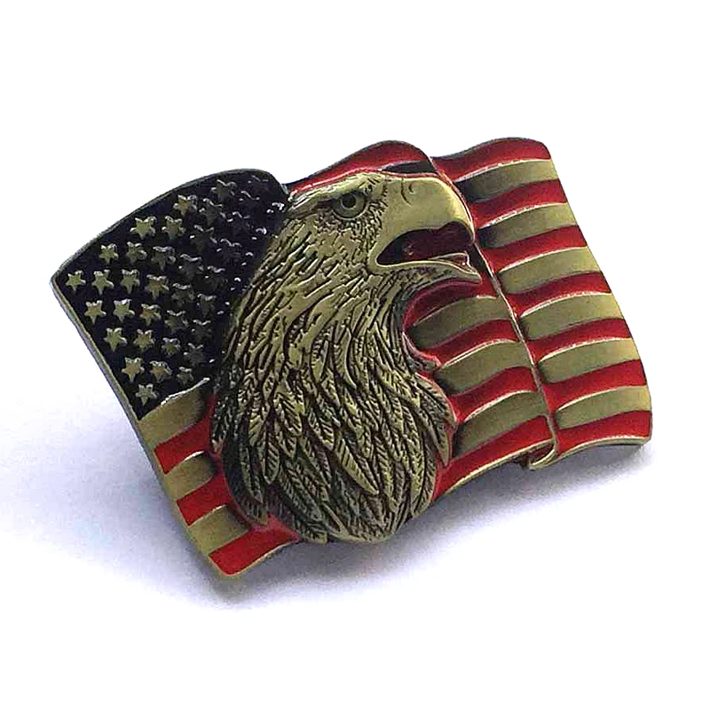 Лидер продаж классические 3D большие пряжки для ремня с головой орла мужские