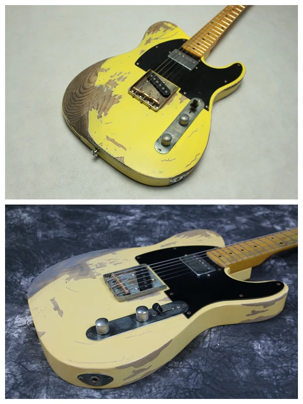 Высшее качество 100% ручная работа реликс TL электрическая гитара R-TY33 латунные