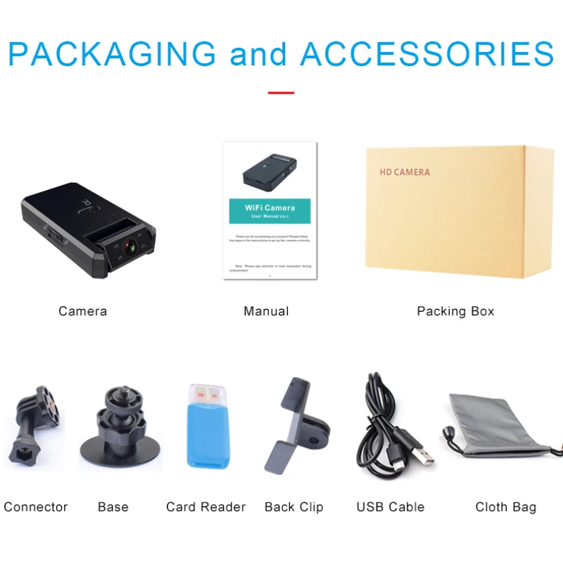 

4K WiFi MINI Camera Cloud IP Cam Night Vision Camcorders Motion Wireless Smart Auto Tracking Mini Camcorders Human Home Security