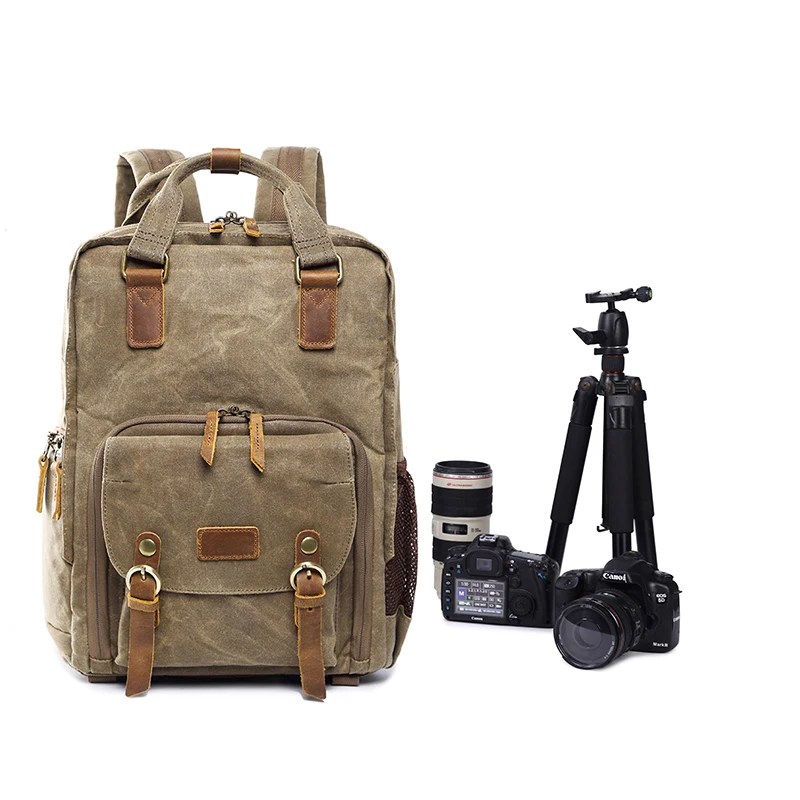 camera bag batik waterproof canvas casual backpack photography slr digital backpack retro free global shipping