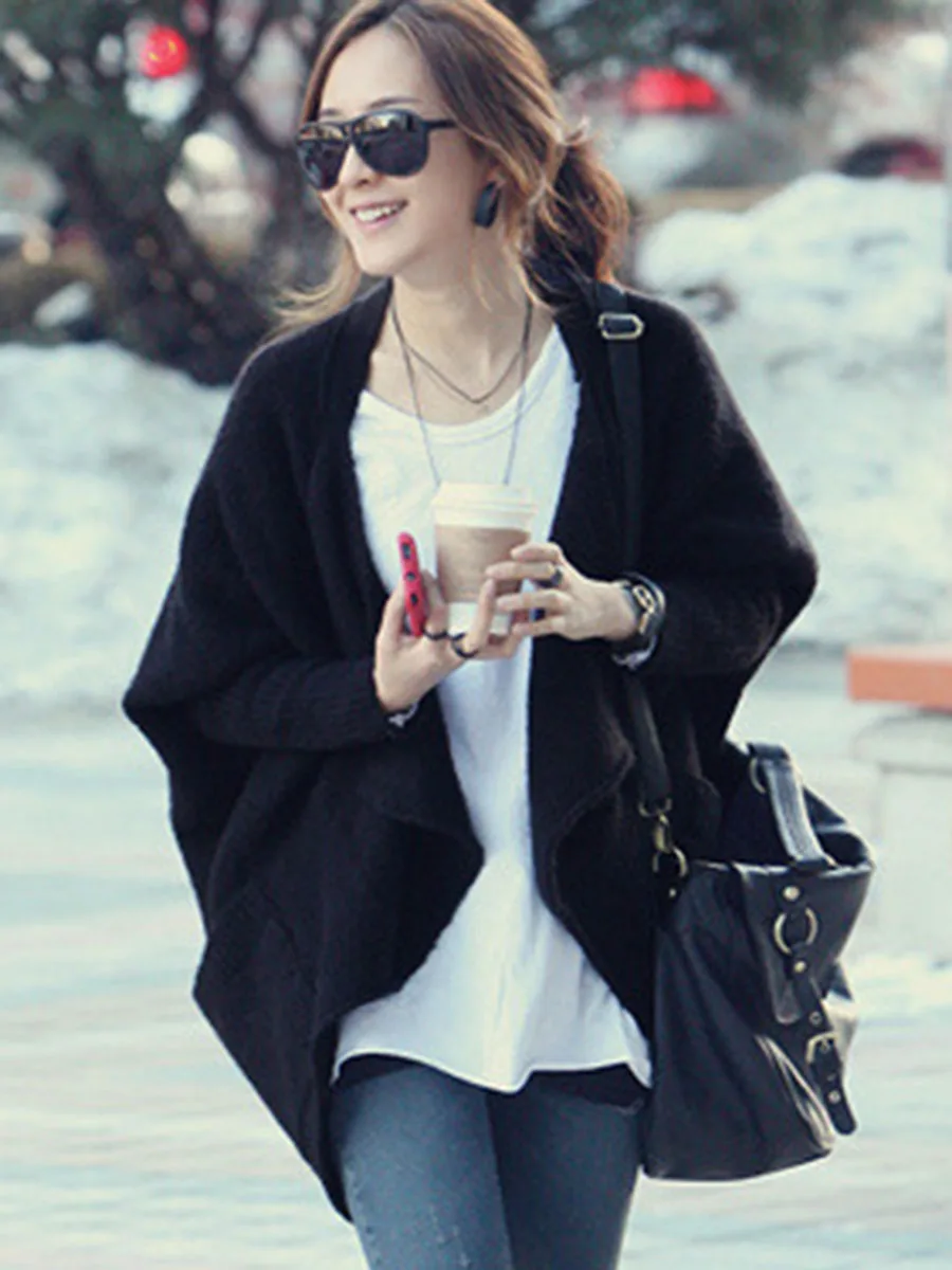 Корейские женские свитера повседневный элегантный офисный свободный кардиган