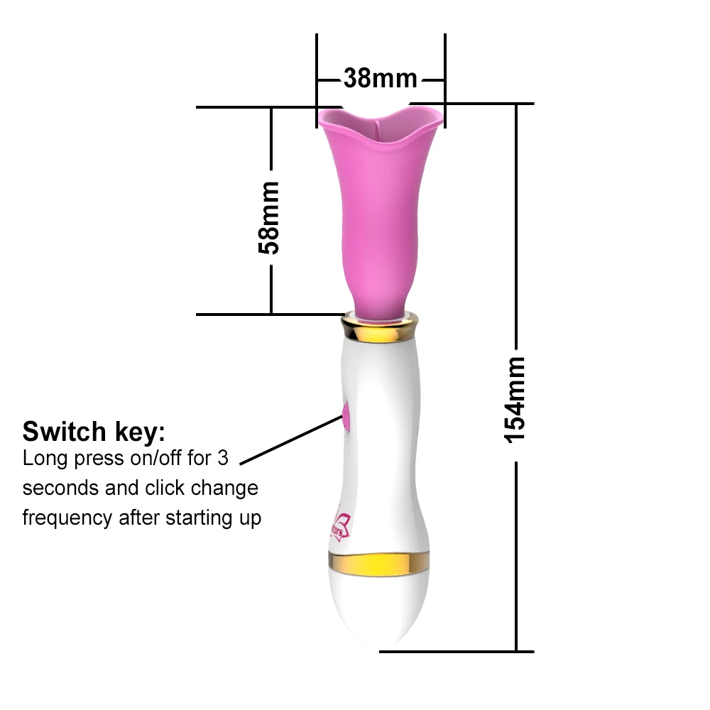 Вибратор для орального клитора и языка стимулятор сосков с USB зарядкой AV Wand