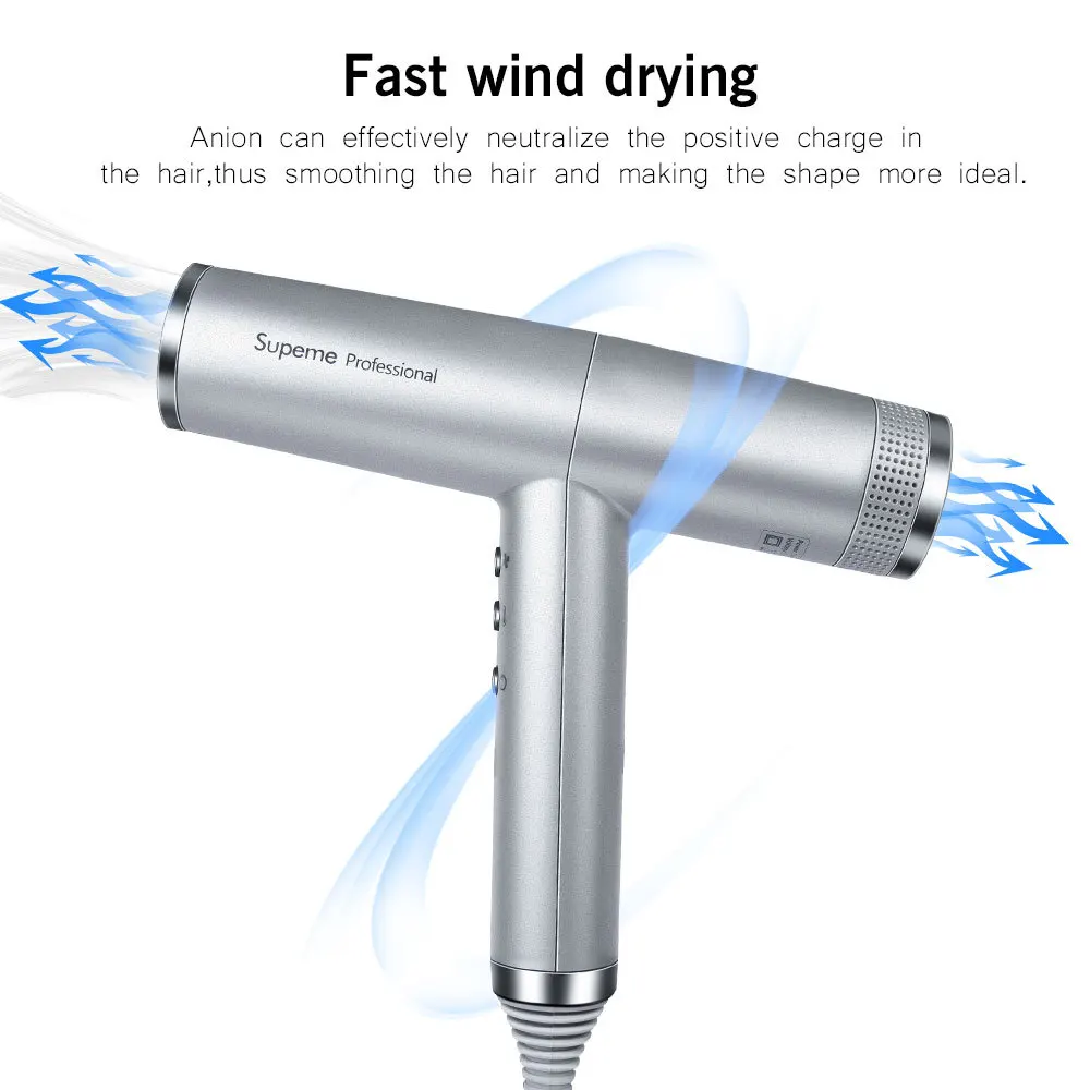 Профессиональный ионный фен для волос с преобразованием частоты портативный
