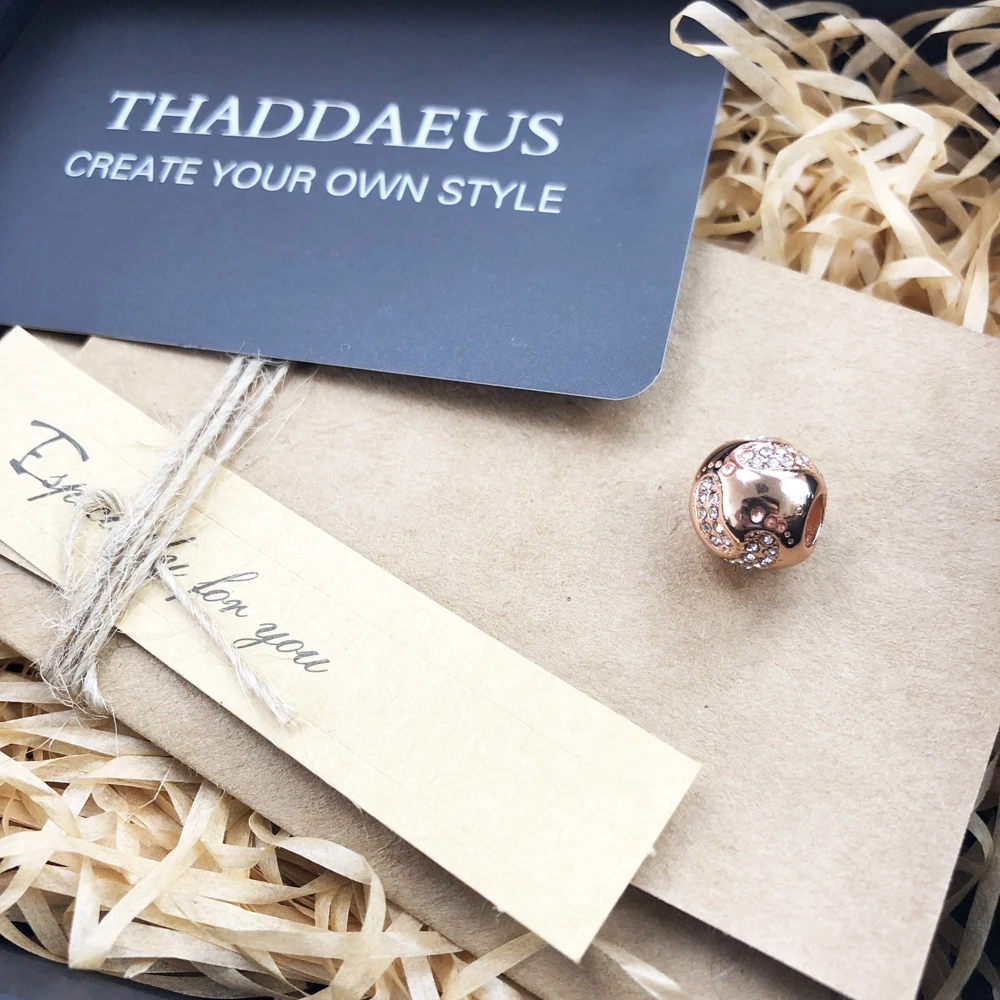 Браслет с розовыми бусинами серебро 925 пробы цвет розового золота Европейский