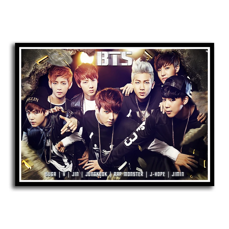 

Kpop Bangtan Boys Posters and Prints Korean KPOP Around Bangtan Boys Decorative Painting Picture Wall Stickers Home Decoration 3