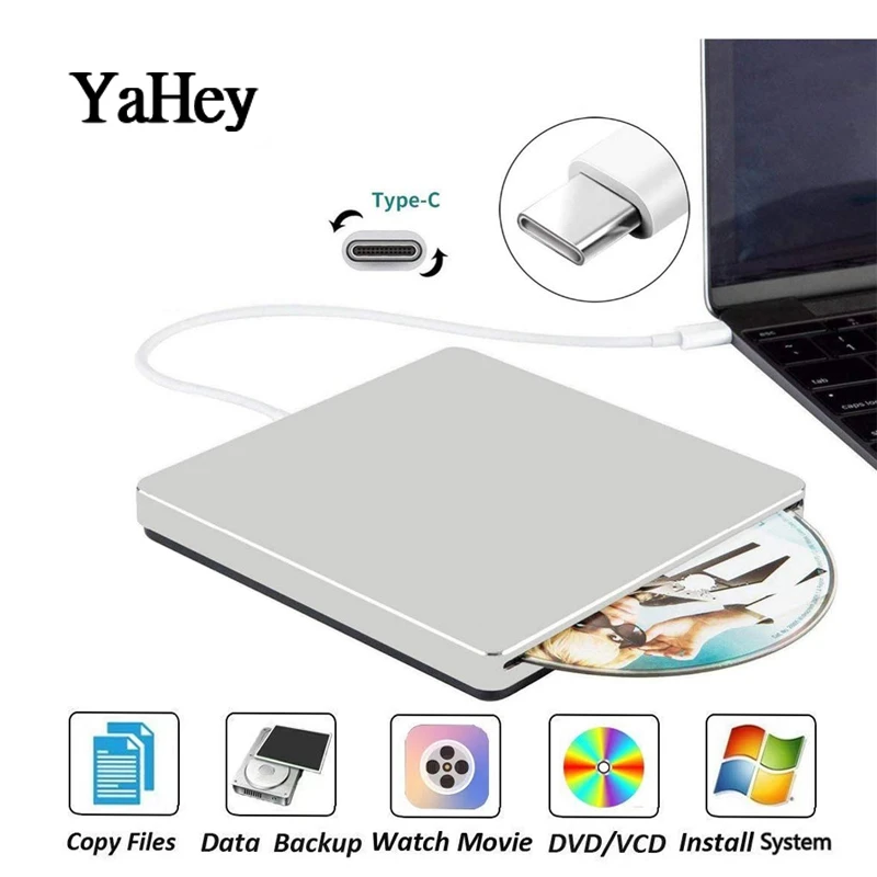 USB 3 0 Тип C Внешний DVD RW Регистраторы привод Оптический CD Встроенная память плеер