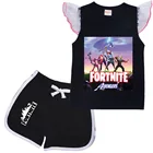 Футболка и штаны для мальчиков, с коротким рукавом и принтом