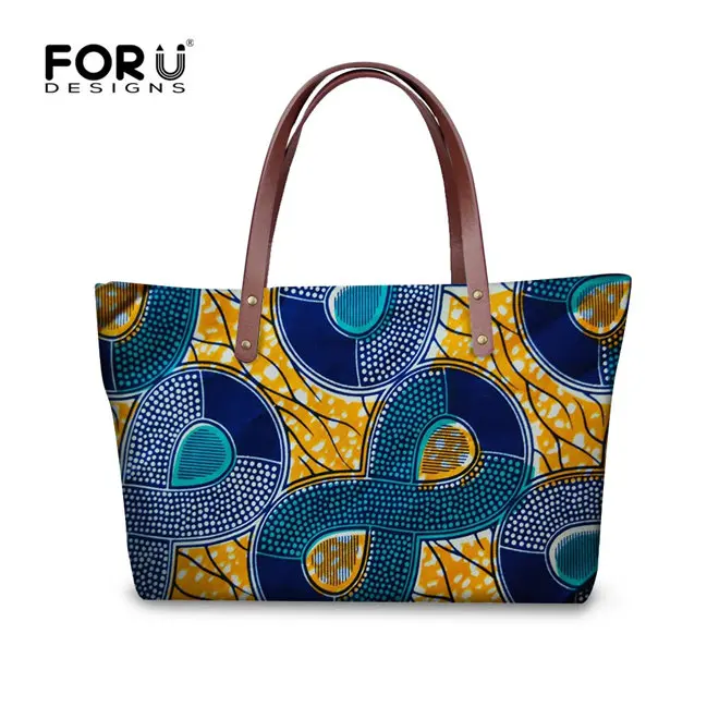 T0435AL FORUDESIGNS/2 шт./компл. Для женщин Сумки& кошелек женская кожаная обувь в африканском стиле традиционной печати, сумки с высокой ручкой, для женщин, сумка через плечо, сумка тоут - Цвет: T0435AL