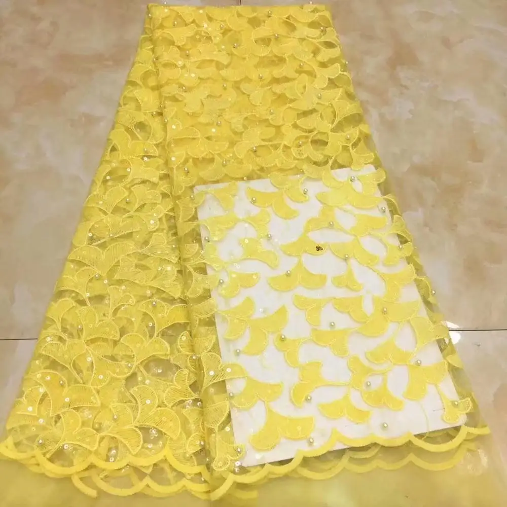 Низкая цена водно-зеленая кружевная ткань с блестками и бисером французский тюль