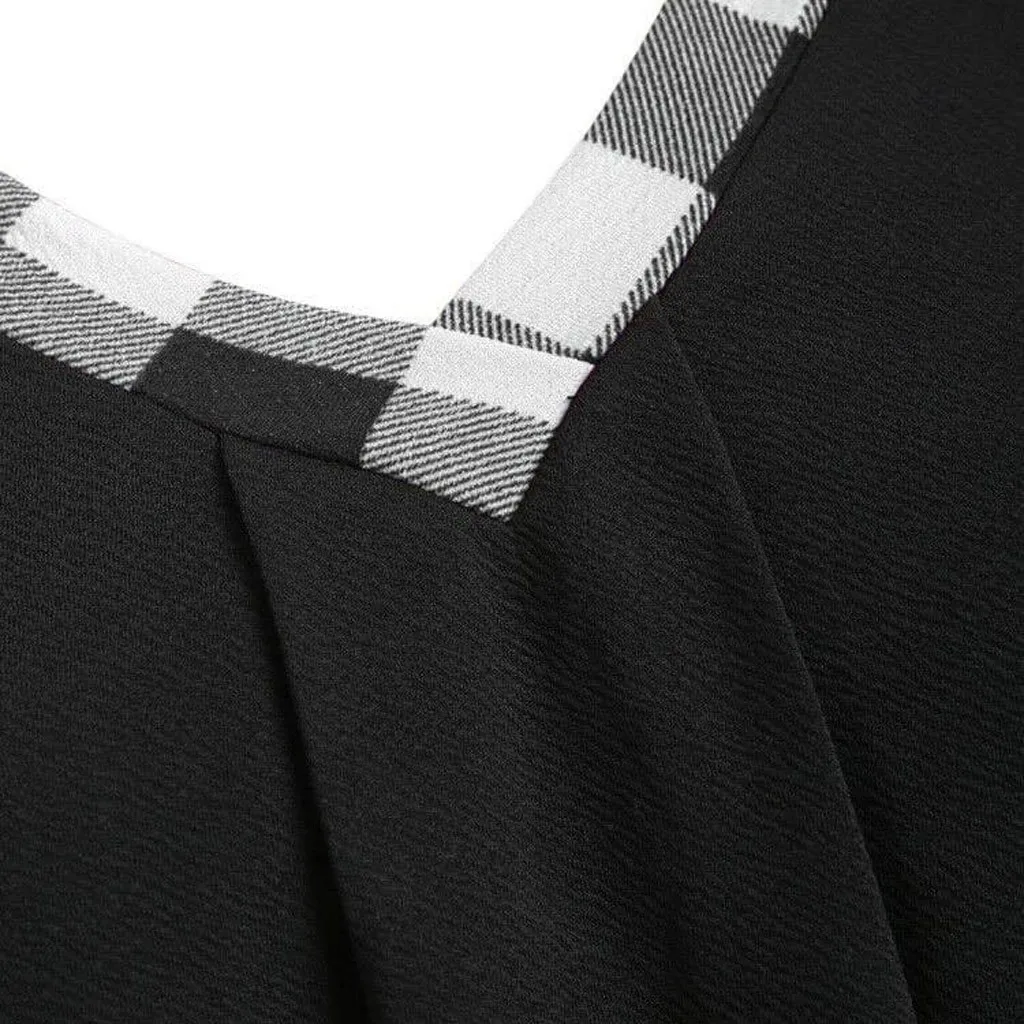 

Fashion Women Casual V-Neck Button Blouse Soild Color Long Sleeve Irregular Loose Tops Simple Fashion Winter long Sleeve Tops